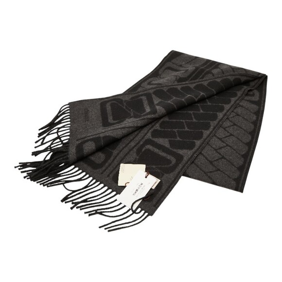 Hermès Click Se Nue Scarf Black/Gray Cashmere Men's HERMES